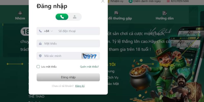 Các bước đăng nhập K8cc